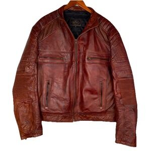 Quality Leathers Factory Leather Motorcycle Jacket Women's 3XL XXXL Red Lined